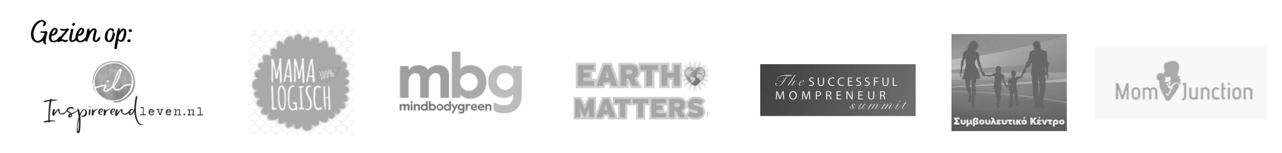 Gezien op: Inspirerend Leven, Mama Logisch, mindbodygreen, Earth Matters, The Successful Mompreneur Summit en MomJunction